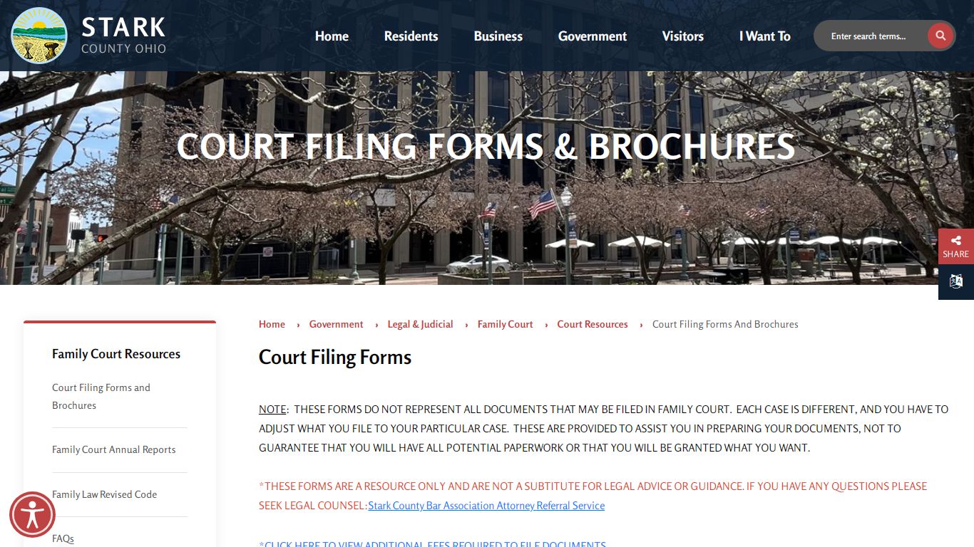 Court Filing Forms - Stark County, Ohio